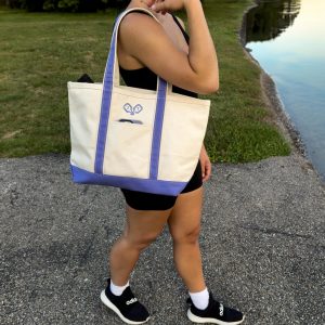 Embroidered Canvas Tote Personalized Monogrammed Beach Bag, Unique Item for Her