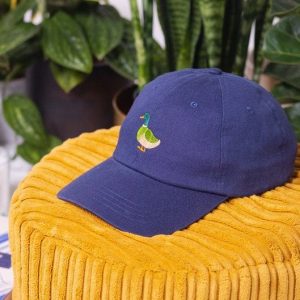 Embroidered Cotton Cap Duck Design | UK-Made Snapback | Stylish Summer Hat | Interesting  Item