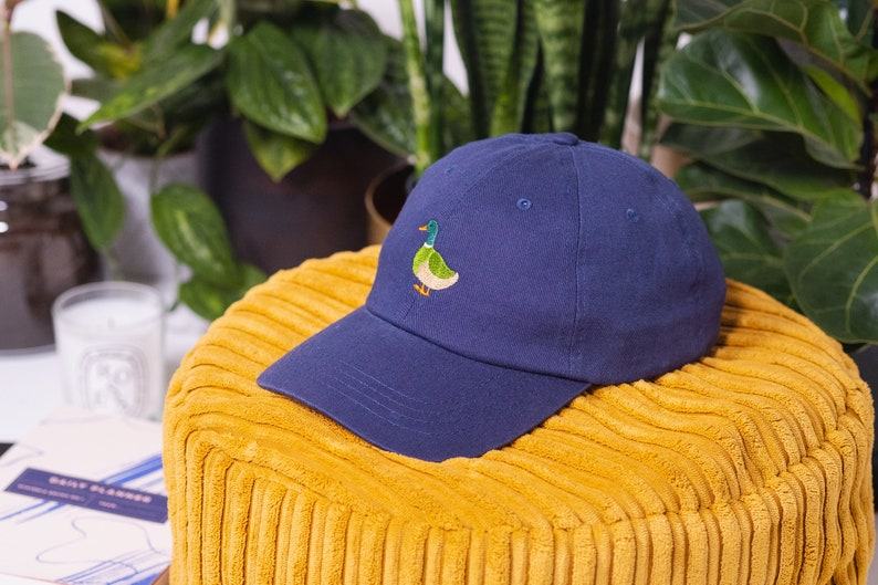 Embroidered Cotton Cap Duck Design | UK-Made Snapback | Stylish Summer Hat | Interesting Item