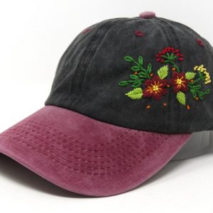Embroidered Daisy Fern Flower Baseball Cap A Unique and Stylish Accessory