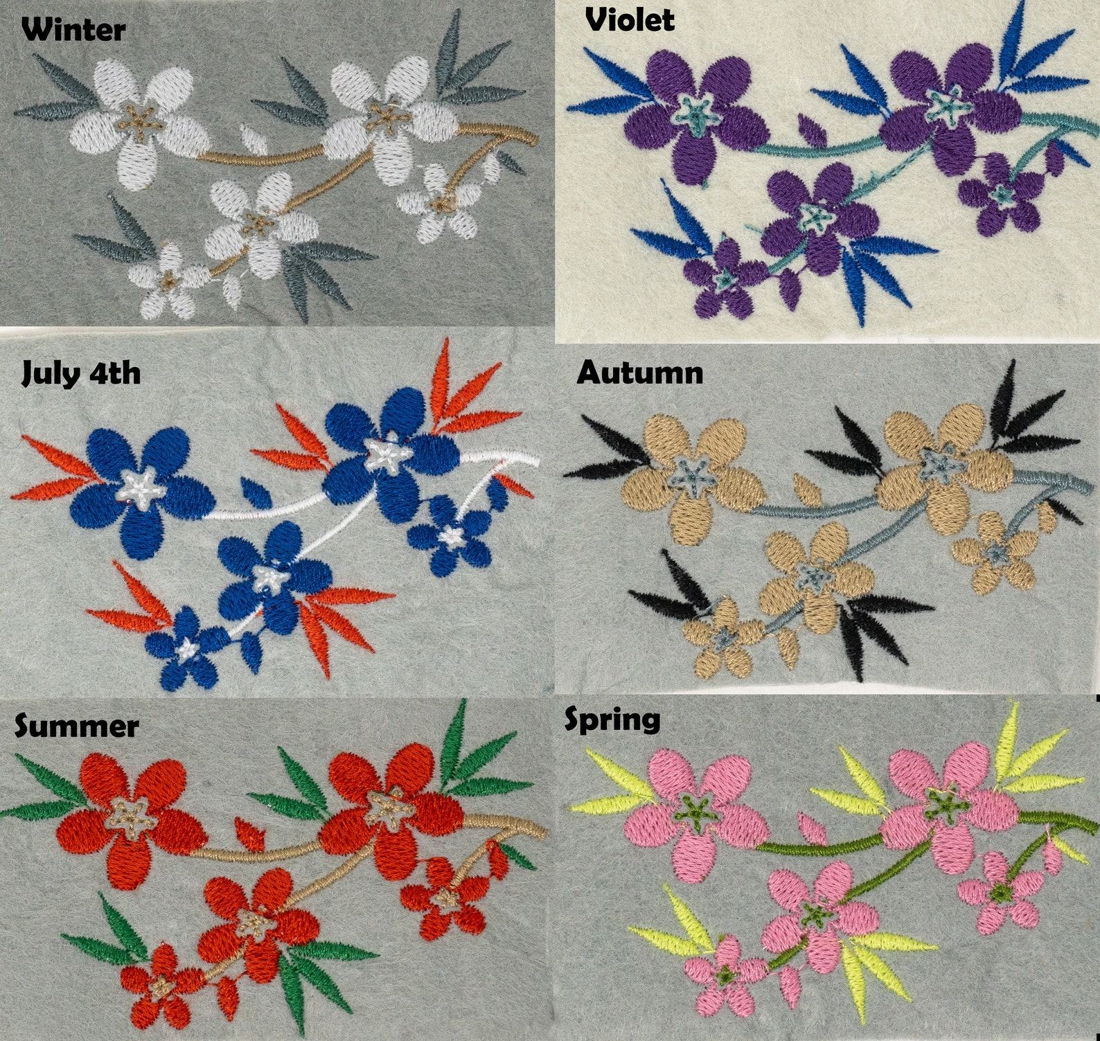 Embroidered Floral Baseball Cap Summery Washed Cotton Hat with Holiday Hues - Image 6