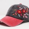 Embroidered Flower Baseball Cap Stylish and Sun-Protective Summer Essential