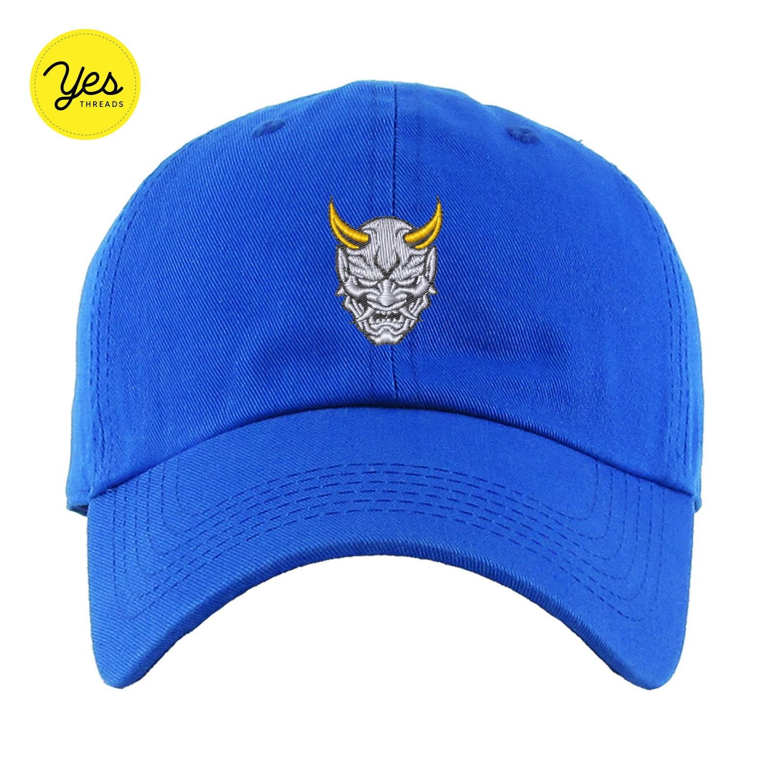 Embroidered Hannya Mask Baseball Cap Unleash Your Inner Demon with Style