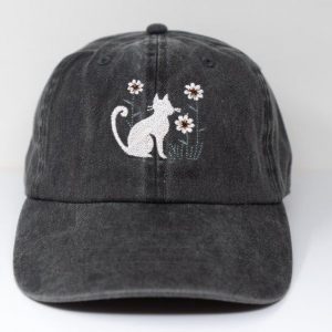 Embroidered Kitten Baseball Cap Purrfect Summer Style for Cat Lovers