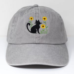 Embroidered Kitten Baseball Cap Purrfect Summer Style for Cat Lovers