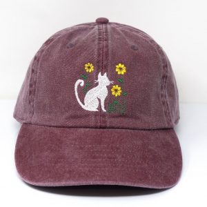 Embroidered Kitten Baseball Cap Purrfect Summer Style for Cat Lovers