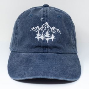 Embroidered Mountain Forest Baseball Cap Escape into Nature’s Embrace