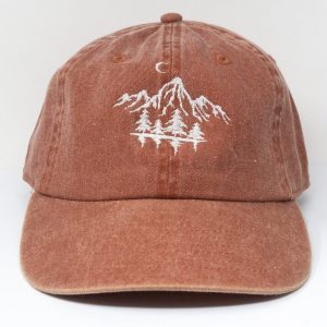 Embroidered Mountain Forest Baseball Cap Escape into Nature’s Embrace