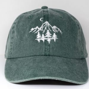Embroidered Mountain Forest Baseball Cap Escape into Nature’s Embrace