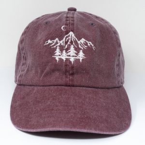 Embroidered Mountain Forest Baseball Cap Escape into Nature’s Embrace