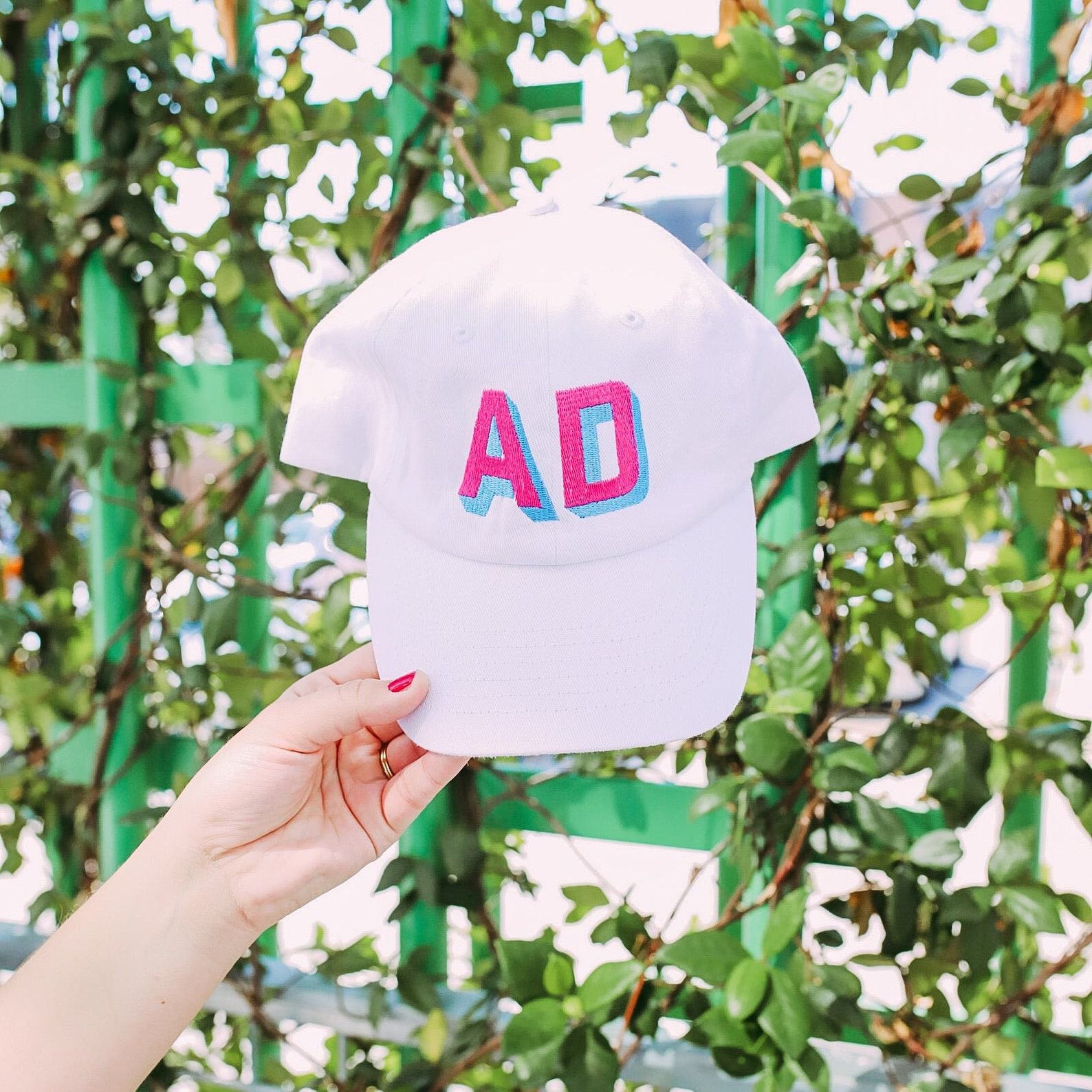 Embroidered Shadow Monogrammed Baseball Cap Elevate Your Style with Personalized Elegance