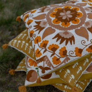Embroidered Suzani Handwoven Pillow Cushion Covers Ethically Crafted, Fair & Slow