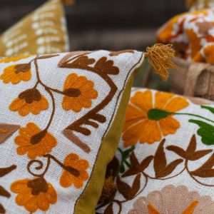 Embroidered Suzani Handwoven Pillow Cushion Covers Ethically Crafted, Fair & Slow