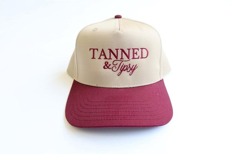Embroidered Vintage Trucker Hat Tanned, Tipsy, and Ready for Margs