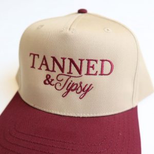 Embroidered Vintage Trucker Hat Tanned, Tipsy, and Ready for Margs