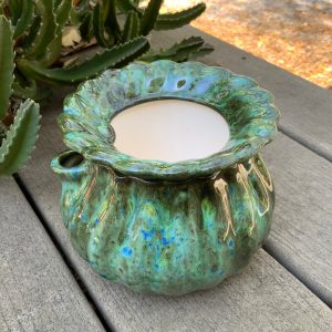 Emerald Elegance Self-Watering Ceramic African Violet Pot for Modern Homes