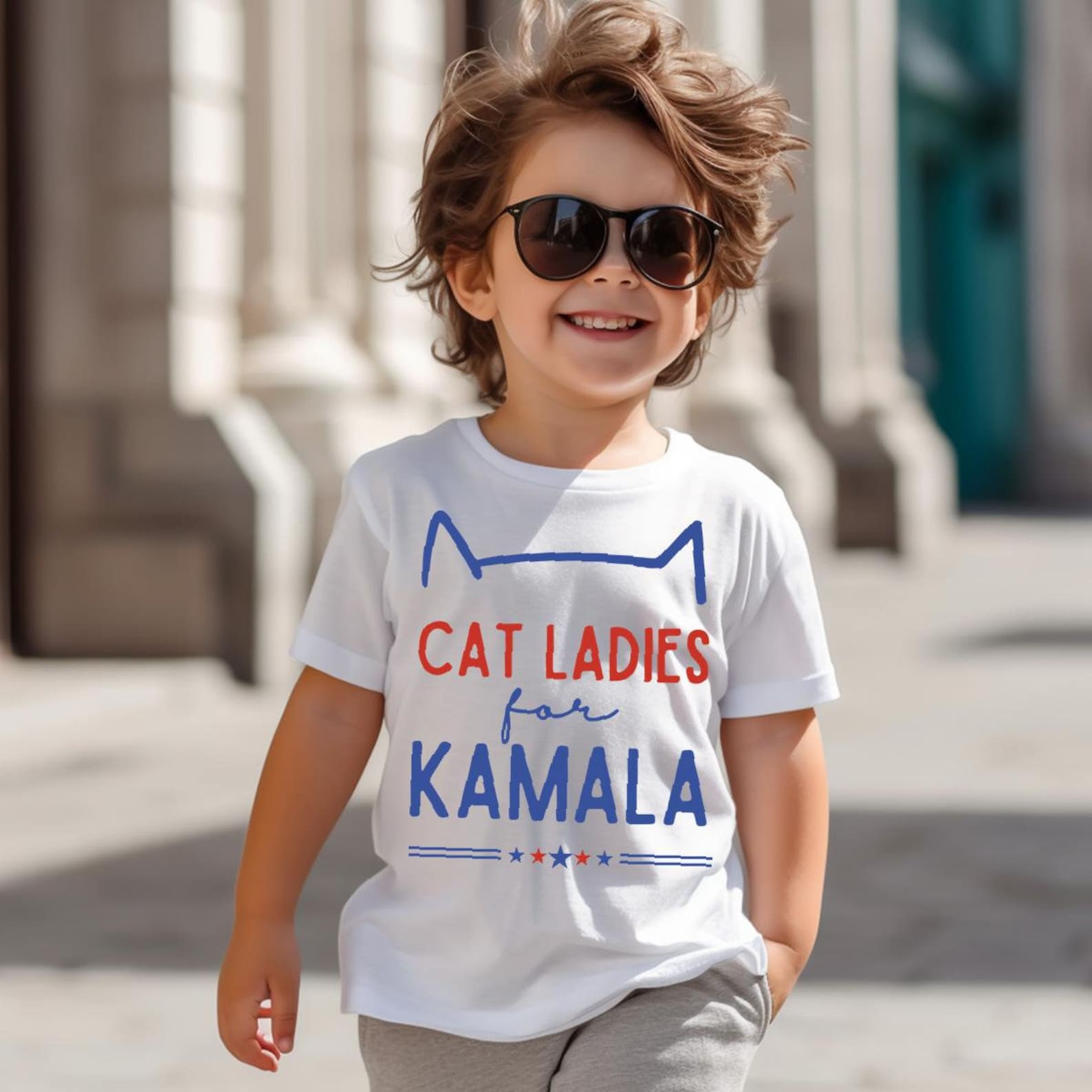 Empower the Future Cat Ladies for Kamala Harris 2024 Youth T-Shirt