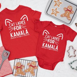 Empower the Future Cat Ladies for Kamala Kids Shirt, Inspiring Young Leaders