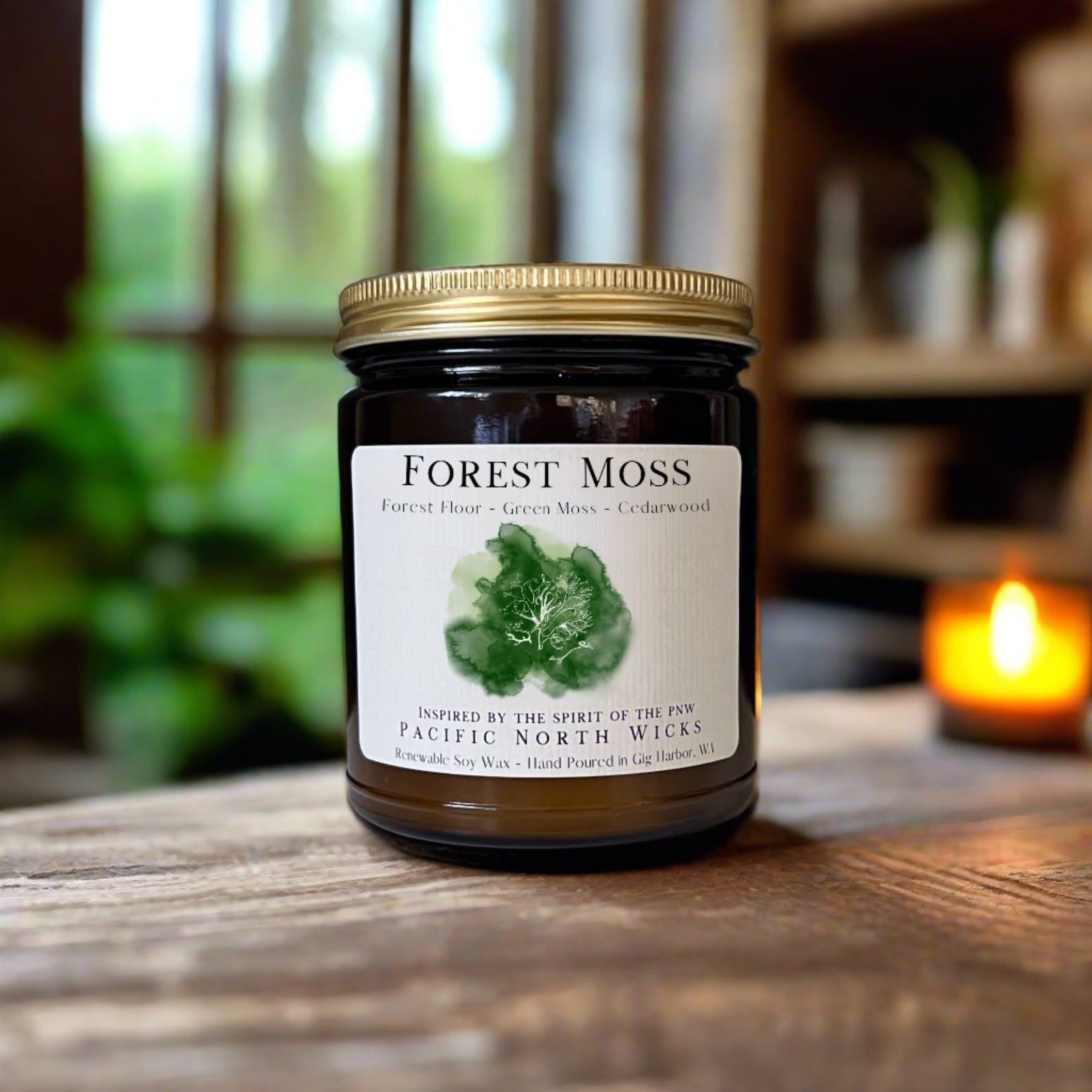 Enchanted Forest Earthy Moss Candle with PNW Rainforest Fragrance