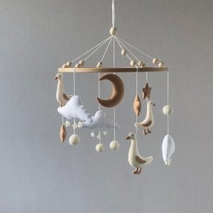 Enchanted Woodland Baby Geese Mobile A Serene and Realistic Nursery Haven