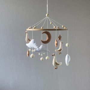 Enchanted Woodland Baby Geese Mobile A Serene and Realistic Nursery Haven
