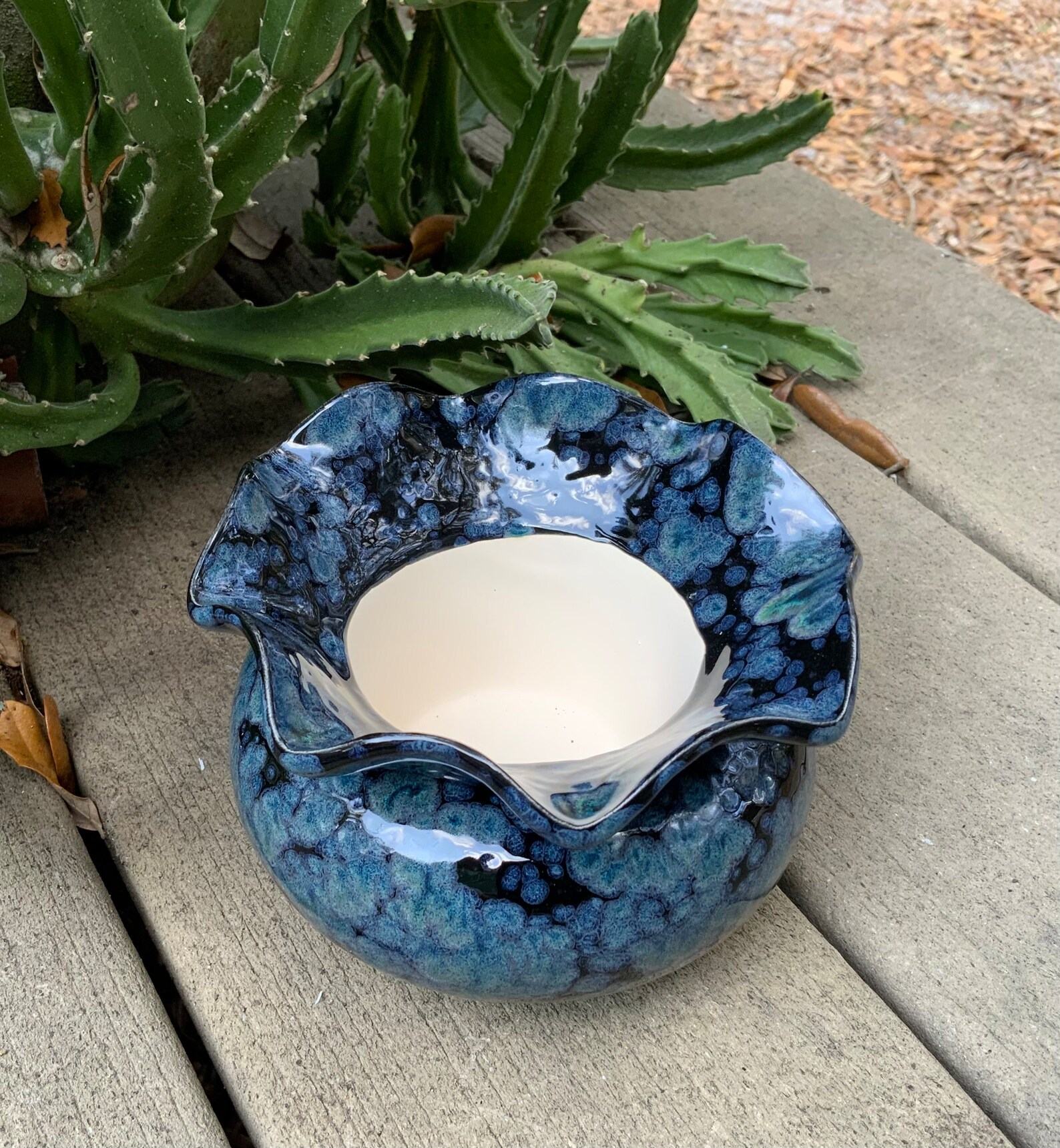 Enchanting African Violet Haven Self-Watering Ceramic Planter in Vibrant Hues - Image 3