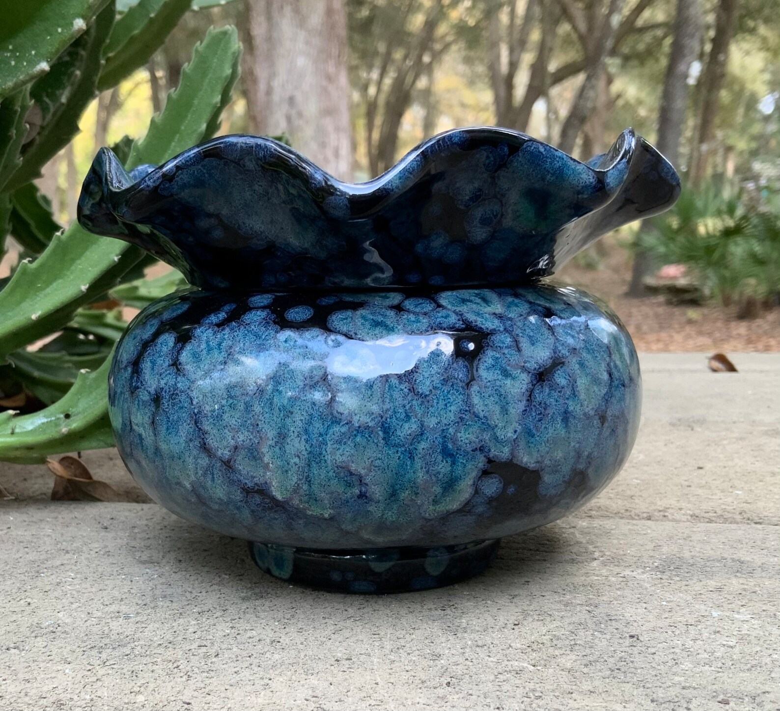 Enchanting African Violet Haven Self-Watering Ceramic Planter in Vibrant Hues - Image 2