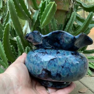 Enchanting African Violet Haven Self-Watering Ceramic Planter in Vibrant Hues