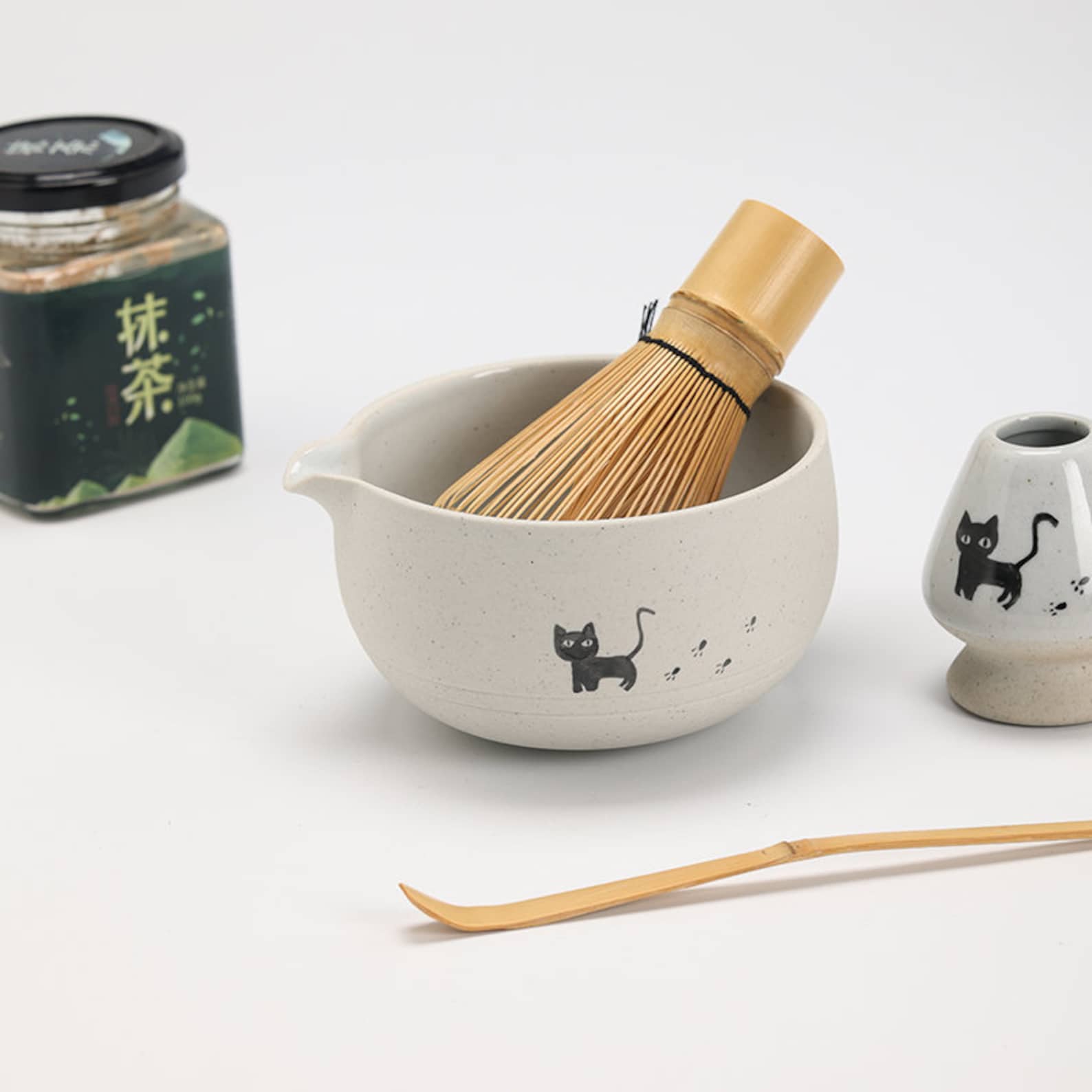 Enchanting Black Cat Matcha Bowl A Feline-tastic Tea Ceremony Experience