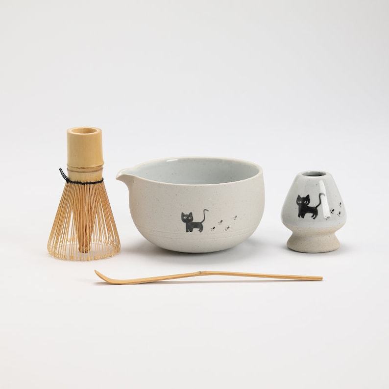 Enchanting Black Cat Matcha Bowl A Feline-tastic Tea Ceremony Experience