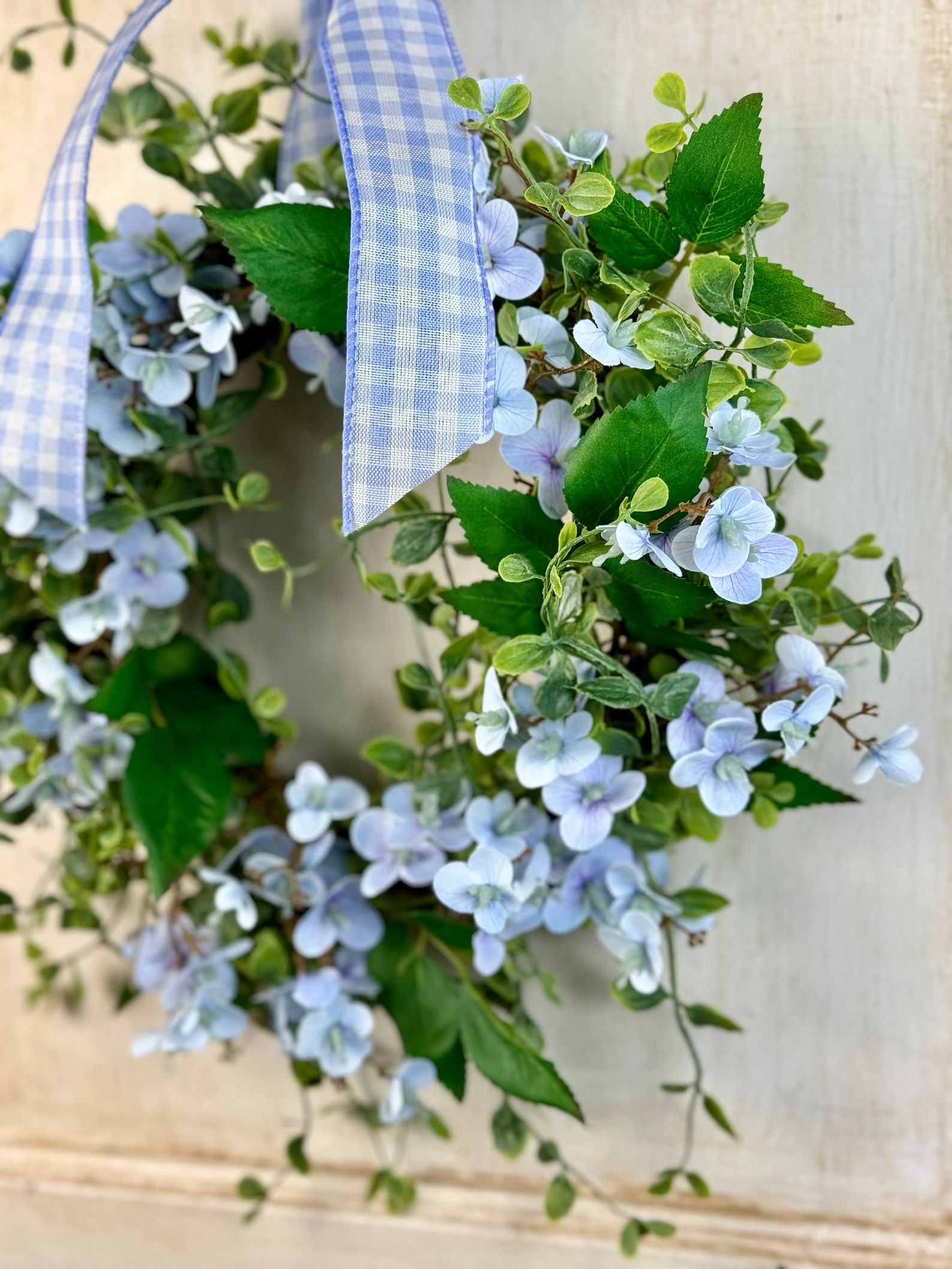 Enchanting Blue Hydrangea Wreath Rustic Charm for Your Abode - Image 4