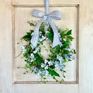 Enchanting Blue Hydrangea Wreath Rustic Charm for Your Abode