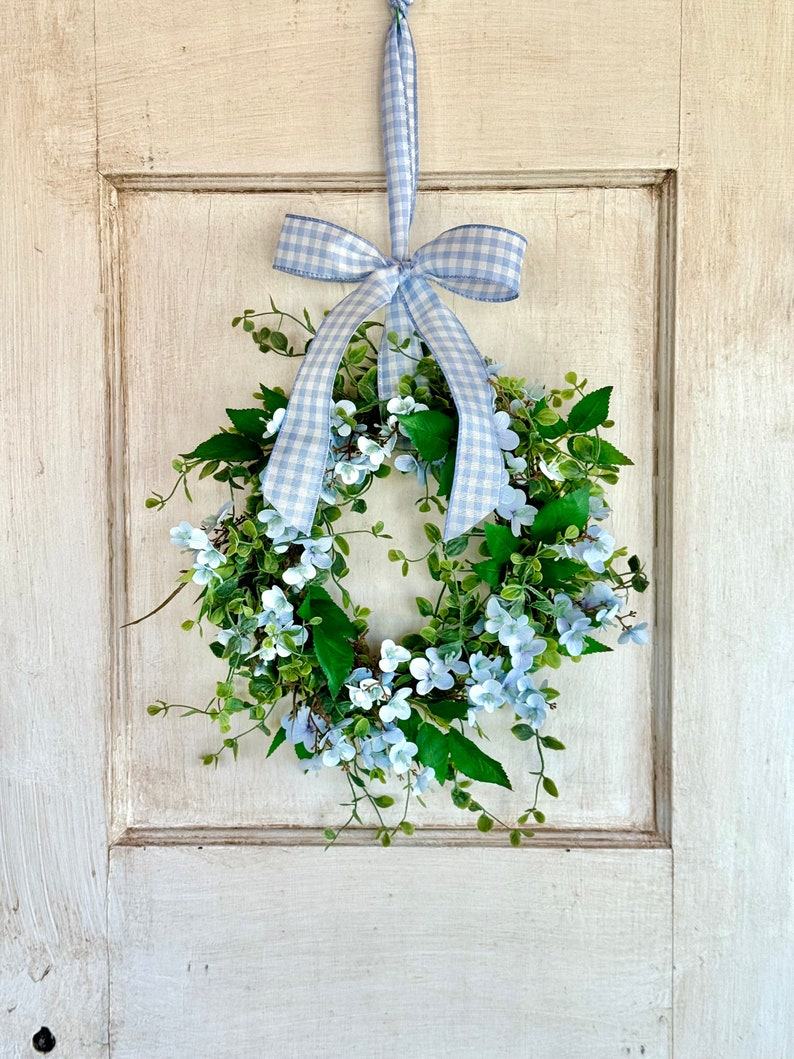 Enchanting Blue Hydrangea Wreath Rustic Charm for Your Abode