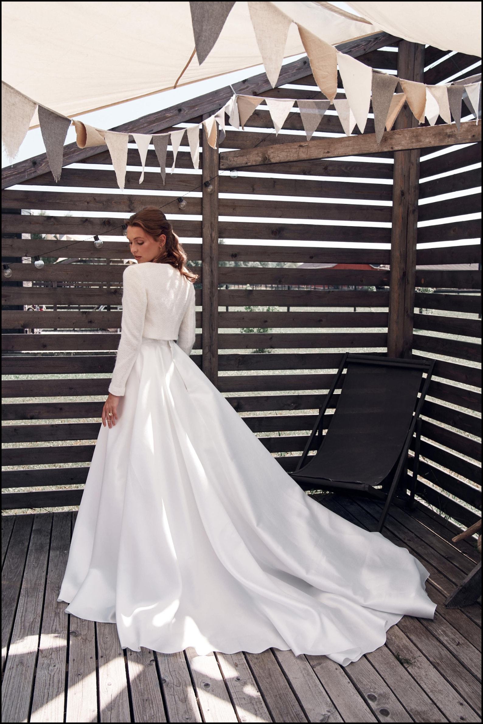 Enchanting Bridal Wool Coat Warmth and Elegance for Your Special Day - Image 6