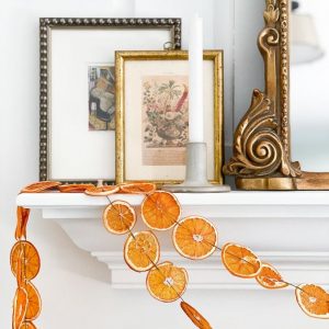 Enchanting Citrus Garland Dried Orange Slices for Festive Decor and Aromatherapy