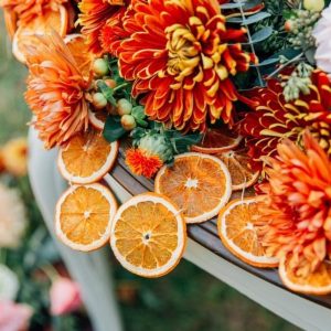 Enchanting Citrus Garland Dried Orange Slices for Festive Decor and Aromatherapy