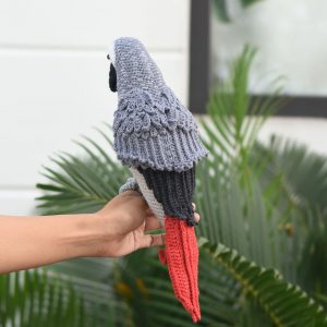 Enchanting Congo African Grey Parrot A Crochet Masterpiece for Bird Lovers