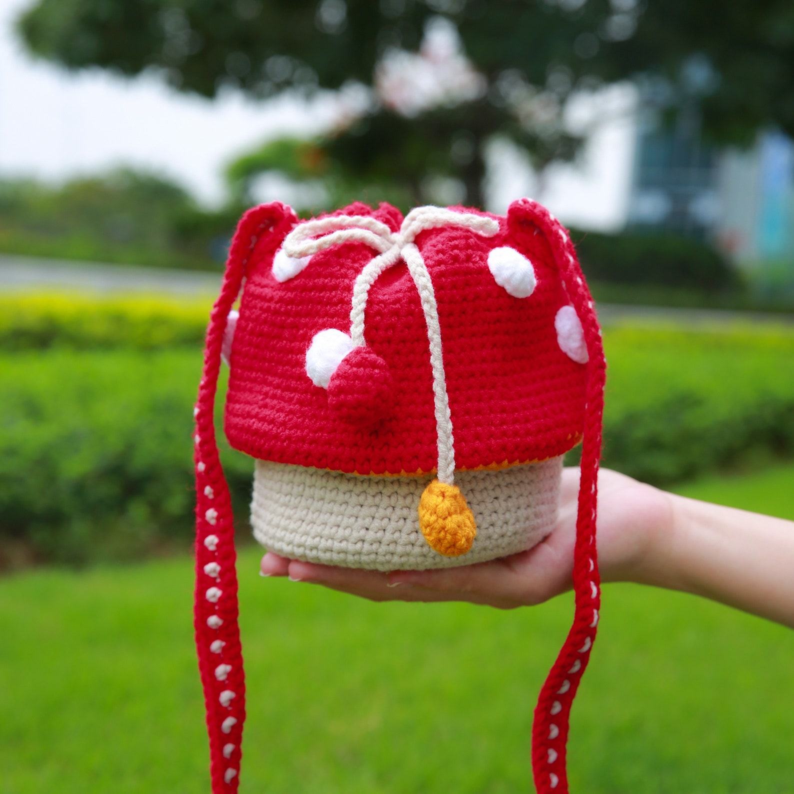 Enchanting Crochet Mushroom Bag A Whimsical Item for Nature Lovers