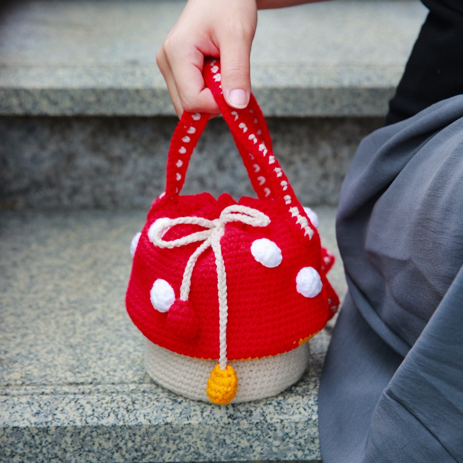 Enchanting Crochet Mushroom Bag A Whimsical Item for Nature Lovers