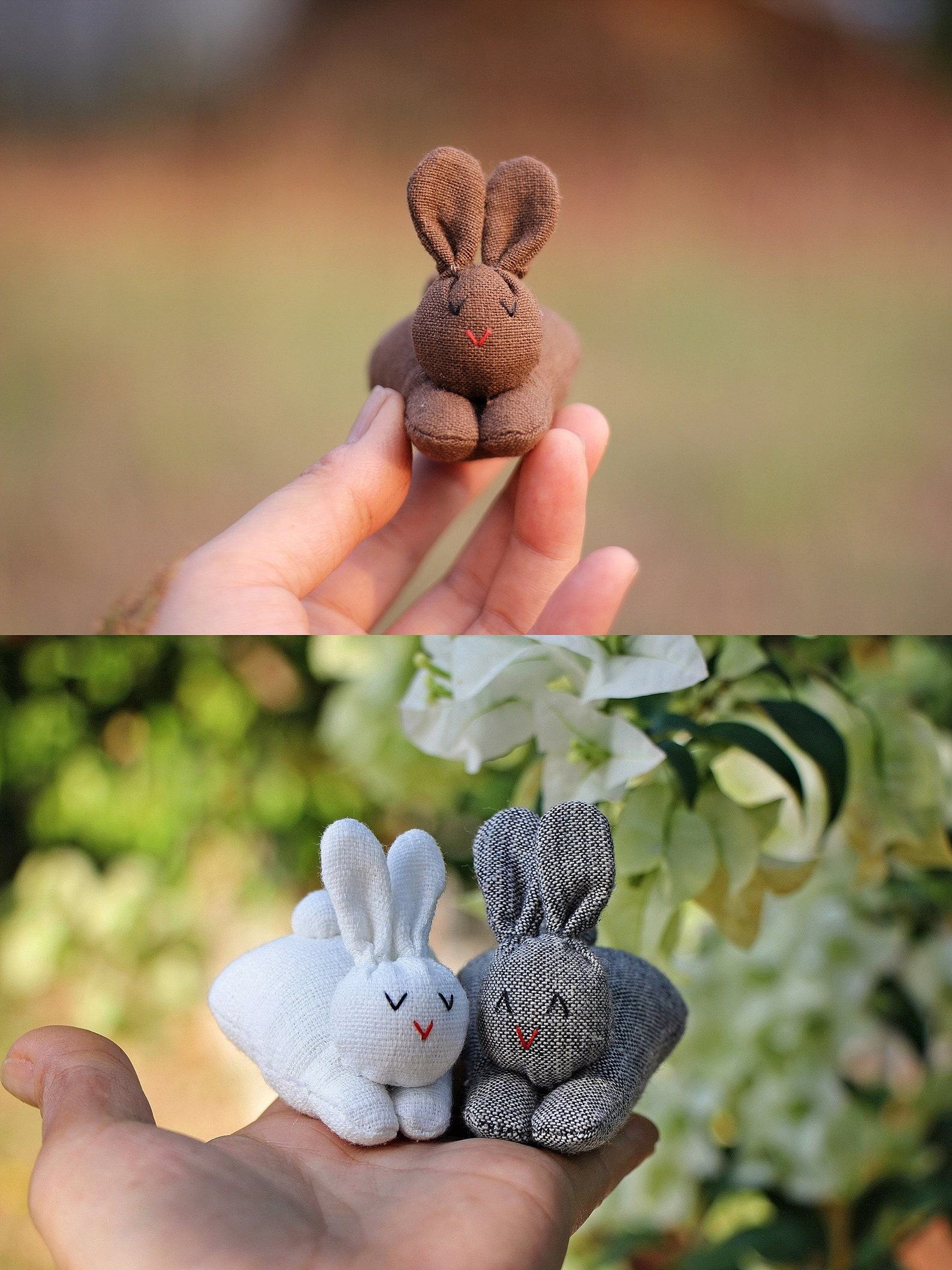 Enchanting Easter Trio Organic Bunny Plush in Carrot Zip Purse - Image 6