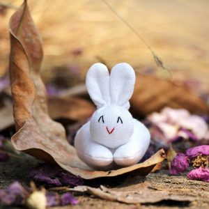 Enchanting Easter Trio Organic Bunny Plush in Carrot Zip Purse