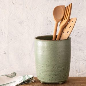 Enchanting Emerald Haven Your Culinary Oasis with Ceramic Utensils