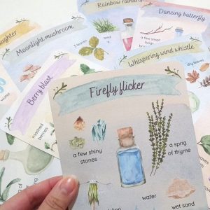 Enchanting Fairy Potion Mud Kitchen Recipe Cards Unleash Magical Outdoor Play