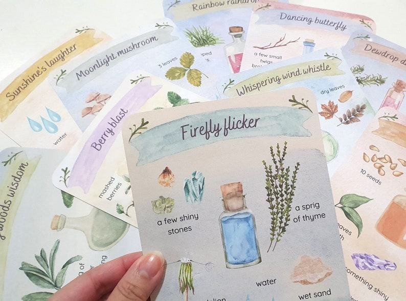 Enchanting Fairy Potion Mud Kitchen Recipe Cards Unleash Magical Outdoor Play