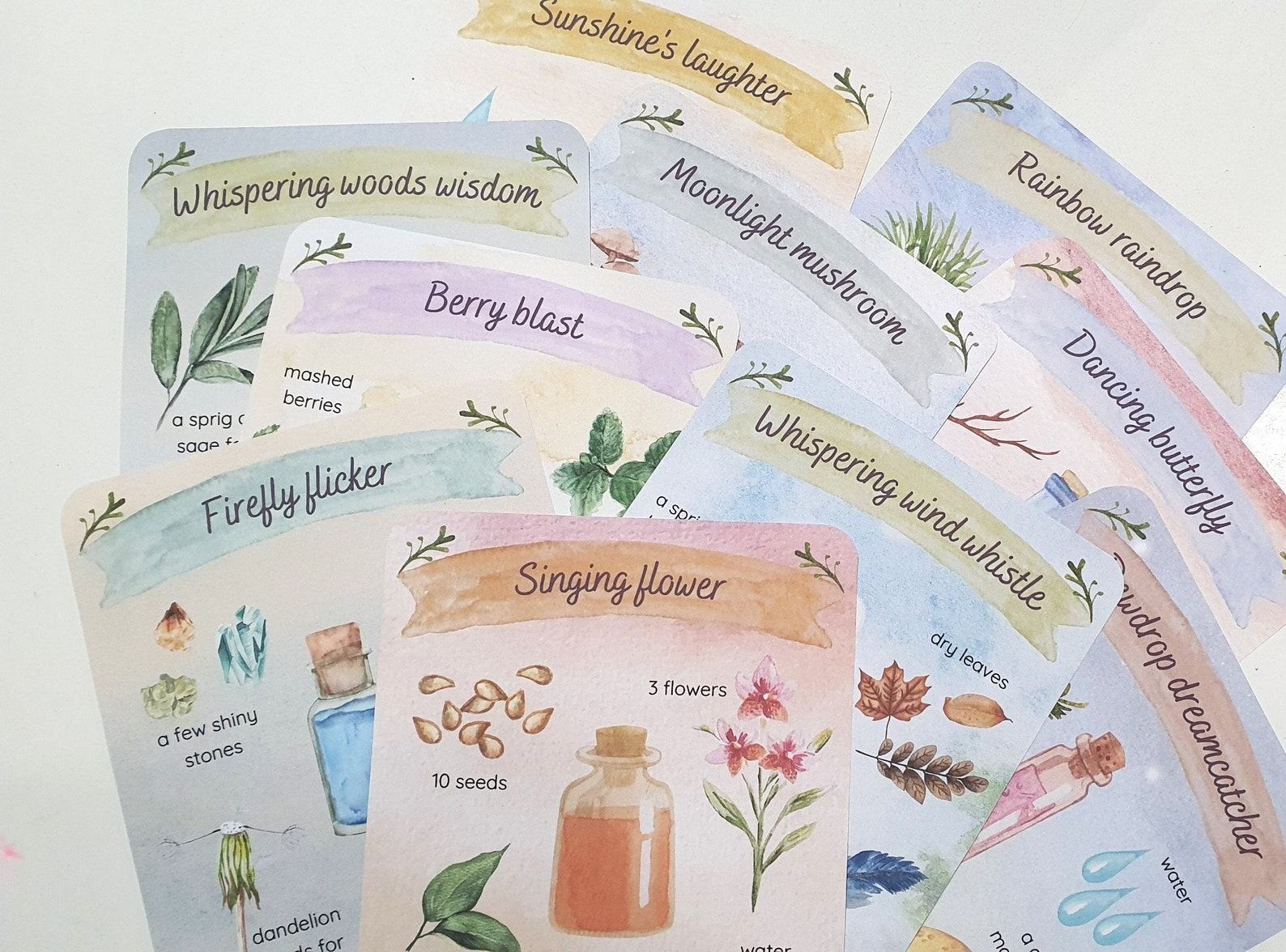 Enchanting Fairy Potion Mud Kitchen Recipe Cards Unleash Magical Outdoor Play - Image 2