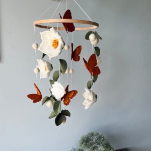 Enchanting Floral Baby Mobile A Serene Sanctuary for Your Little Princess