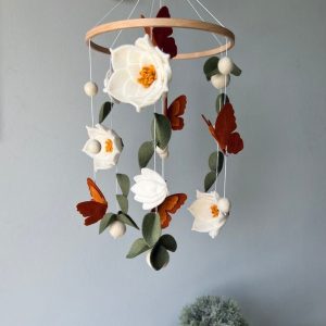 Enchanting Floral Baby Mobile A Serene Sanctuary for Your Little Princess