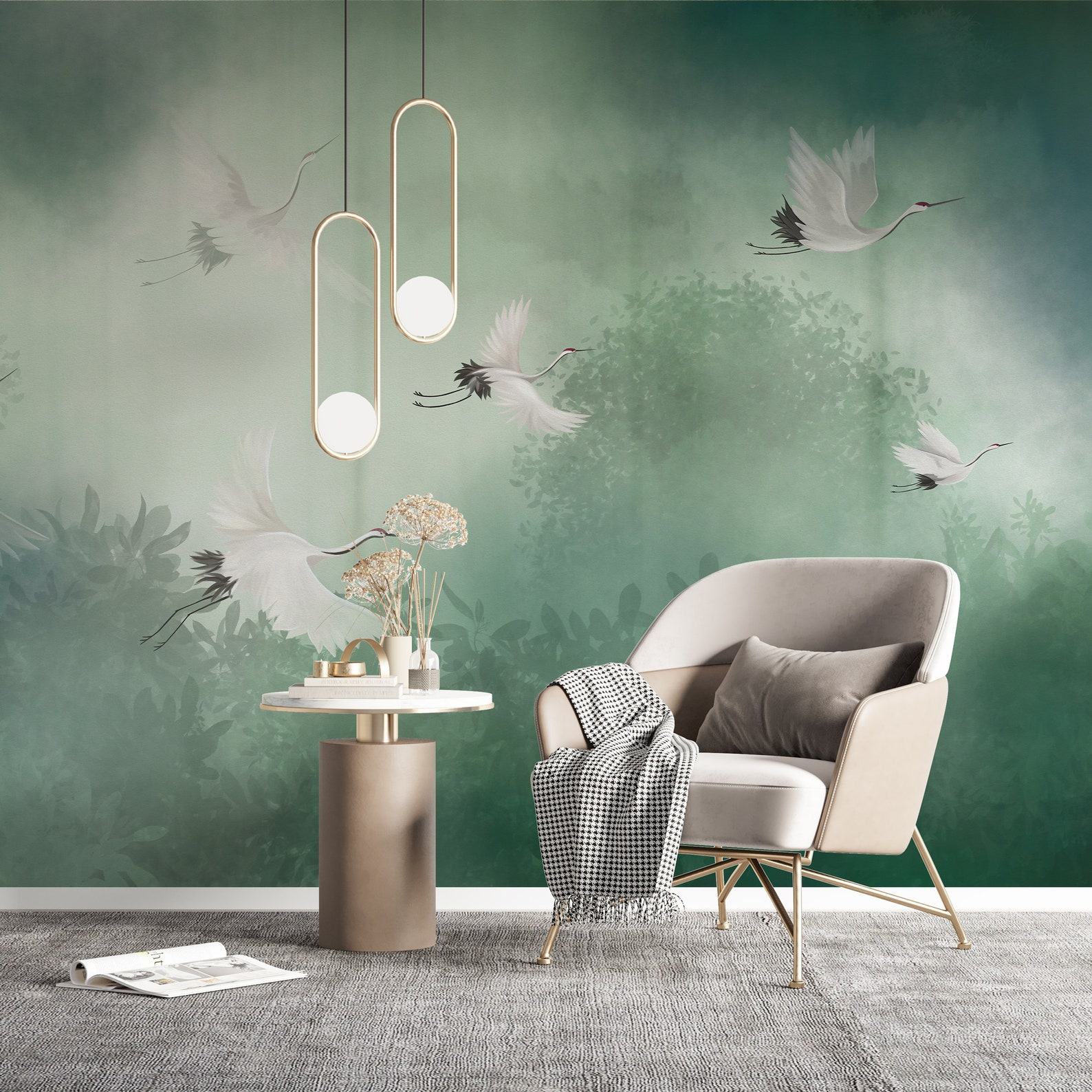 Enchanting Forest Nursery Wallpaper Self-Adhesive, Removable Peel and Stick for Kids’ Rooms