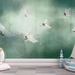 Enchanting Forest Nursery Wallpaper Self-Adhesive, Removable Peel and Stick for Kids’ Rooms