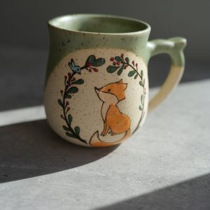 Enchanting Fox Mug A Ceramic Masterpiece with a Whimsical Touch